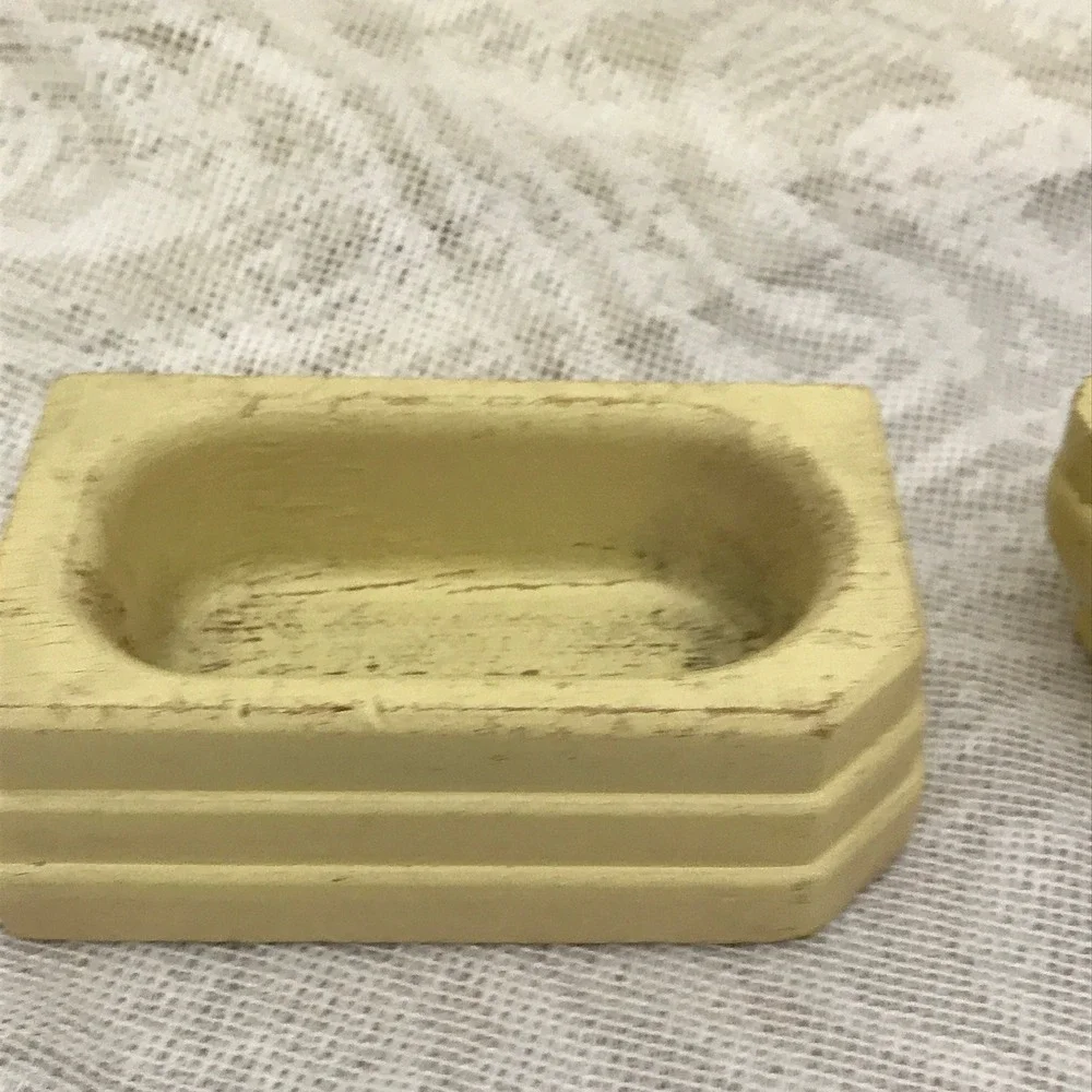 Dollhouse Vintage‎ Wooden 1940's Bathroom Set, Bathtub, Sink, and Toilet